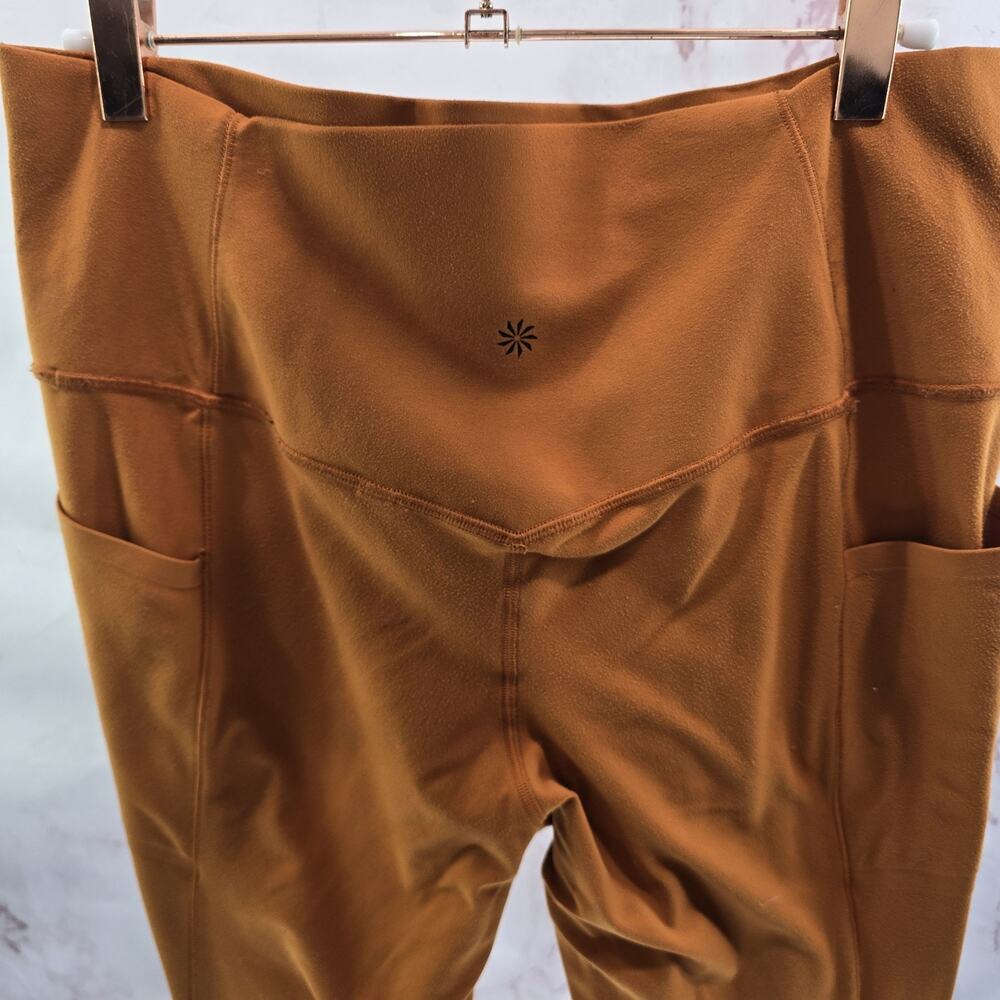 Athleta Leggings Womens Large X 29 Orange Salutation Stash Tight Full Length - Picture 6 of 14